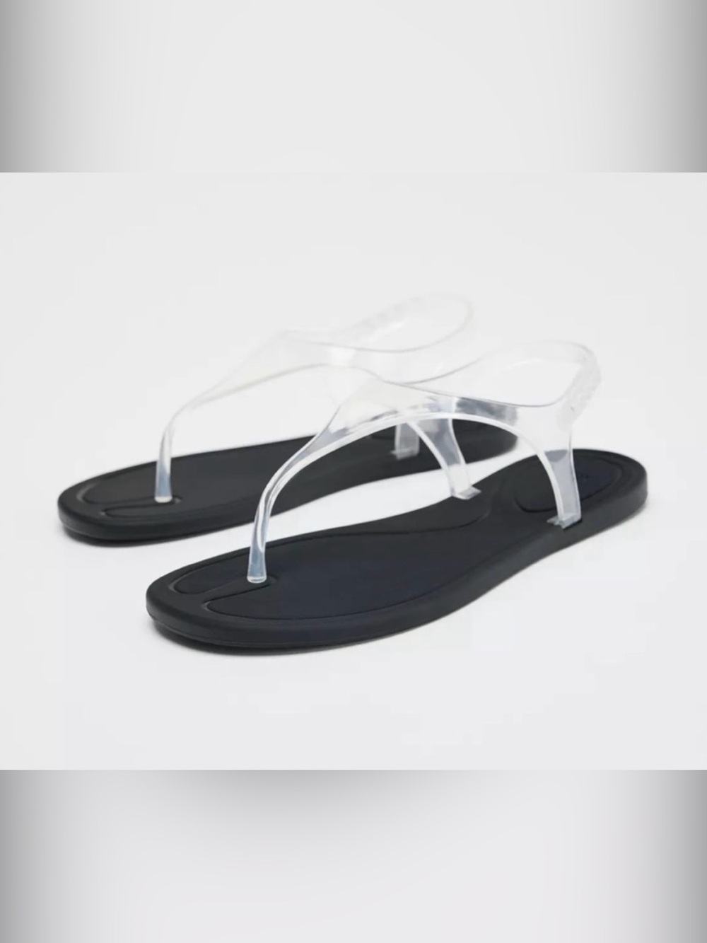Zara vinyl clear strap sandals 5500/610/202